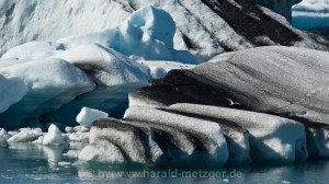 Eis vom Vatnajökull im Jökulsarlon