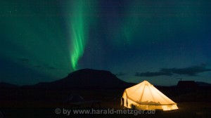 Polarlicht über dem Herdubreid 